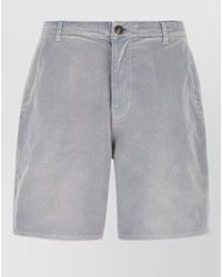 Prada - Cotton Gabardine Bermuda Shorts - Lyst