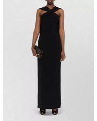 Solace London - Rona Maxi Dress Asymmetric Neckline Open Back - Lyst