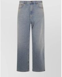 Valentino - Stitched Belt Loops Straight Five-Pocket Trousers - Lyst