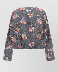 Fendi - Bouquet Lace Cropped Blazer Long Sleeves - Lyst