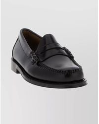 G.H. Bass & Co. - Round Toe Penny Loafers With Stitched Detail - Lyst