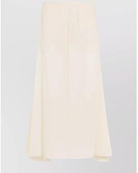 Chloé - Silk Georgette Cropped Flared High Rise Pants - Lyst