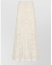 D.exterior - Lace High-Rise Midi Skirt - Lyst