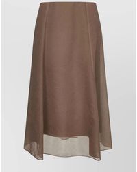 Brunello Cucinelli - Flared Midi Skirt - Lyst