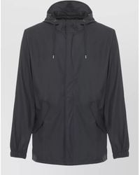 Rains - Long Sleeve Hooded High Neck Jacket - Lyst