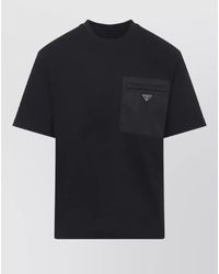 Prada - Cotton Boxy Pocket T-Shirt - Lyst