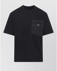Prada - Re Nylon Jersey T Shirt Zip Pocket - Lyst