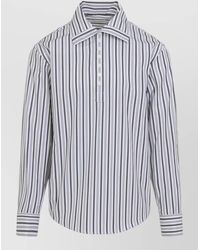 Dries Van Noten - Cedon Long Sleeve Striped Polo Shirt - Lyst