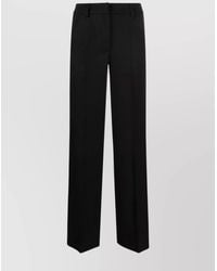 P.A.R.O.S.H. - Straight Leg Wool Blend Trousers - Lyst