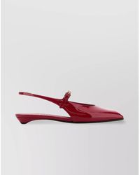 Prada - Patent Leather Slingback Ballerina Shoes - Lyst