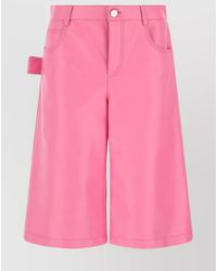 Bottega Veneta - Lamb Leather Bermuda Shorts - Lyst