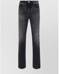 Ferragamo - Faded Stonewashed Denim Jeans With Belt Loops - Lyst