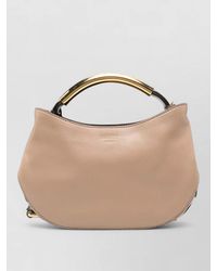 Moschino - Leather Top Handle Clutch Bag - Lyst