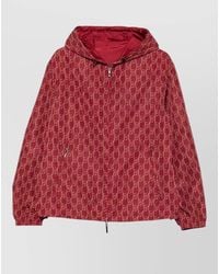 Emporio Armani - Nylon Hooded Bomber Jacket Drawstring Hem - Lyst