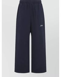 Acne Studios - Organic Cotton Relaxed-Fit Wide-Leg Cropped Chino Shorts - Lyst