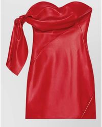 Givenchy - Leather Bustier Dress With Bow Detail - Lyst