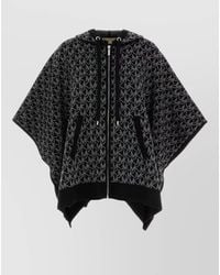 MICHAEL Michael Kors - Hooded Logo-Pattern Poncho - Lyst