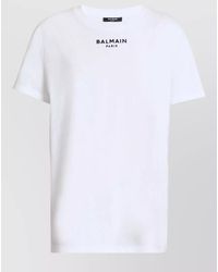Balmain - Cotton Logo-Embroidered T-Shirt - Lyst