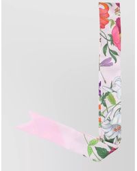 Gucci - Floral Pattern Silk Neck Scarf Tie - Lyst