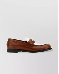 Miu Miu - Calf Leather Two-Tone Loafers - Lyst
