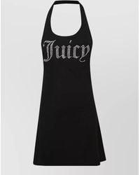 Juicy Couture - Logo Halter Dress Sleeveless Short Flared Hem - Lyst