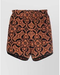 Marine Serre - Cotton Graphic-Print Track Shorts - Lyst