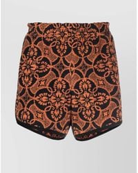Marine Serre - Towelling Finish Running Shorts With Graphic Print - Lyst