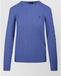 Ralph Lauren - Wool Cashmere Long Sleeve Pullover - Lyst