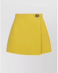 Dior - High Waist A-Line Shorts With Belt Detail - Lyst