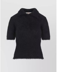 Marni - Mohair Short-Sleeve Polo Shirt - Lyst
