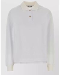 Jil Sander - Piquet Knit Polo Long Sleeve Shirt - Lyst