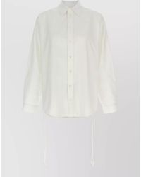 Balenciaga - Cotton Oversized Lace-Up Shirt - Lyst