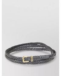 Etro - Leather Braided Belt - Lyst