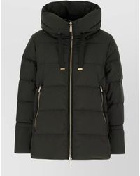Moorer - Polyester Gadia Hooded Down Jacket Quilted Pockets - Lyst