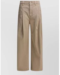 Brunello Cucinelli - Wide Leg Jeans Belt Loops Pleated Front - Lyst