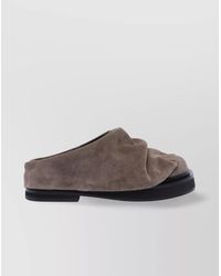 The Attico - Suede Leather Flat Mules - Lyst