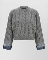 Haikure - Merino Wool Cableknit Crewneck Sweater - Lyst