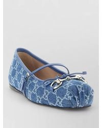 Gucci - Ballet Flats Round Toe Front Bow Leather Sole - Lyst