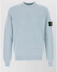 Stone Island - Cotton Crew Neck Sweater Long Sleeves - Lyst
