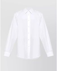 Dries Van Noten - Caper Cotton Poplin Long Sleeve Shirt - Lyst