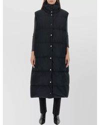 Max Mara - Long Padded Sleeveless High Neck Jacket - Lyst