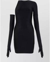 Balenciaga - One-Shoulder Cutout Mini Dress - Lyst