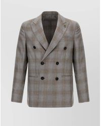 Pal Zileri - Double-Breasted Blazer Featuring Notch Lapel - Lyst