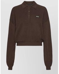 ROTATE BIRGER CHRISTENSEN - Cropped Polo Jumper - Lyst
