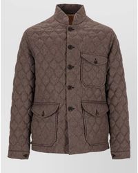Emporio Armani - Virgin Wool Quilted Padded Coat - Lyst