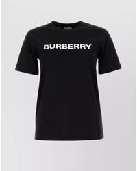 Burberry - Ribbed Crew-Neck Cotton T-Shirt With Straight Hem - Lyst