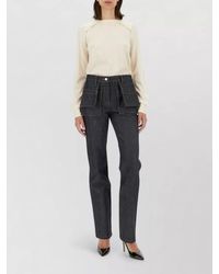 Helmut Lang - Wool Silk Jersey Top Long Sleeves - Lyst