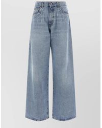 GIUSEPPE DI MORABITO - Crystal-Embellished Denim Wide-Leg Jeans - Lyst