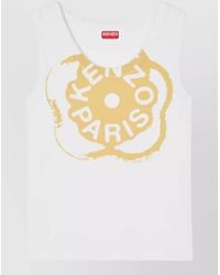 KENZO - Gots Boke Flower Graphic Jersey Tank - Lyst