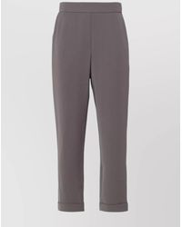 P.A.R.O.S.H. - Straight Trousers With Mid-Rise And Tapered Leg - Lyst